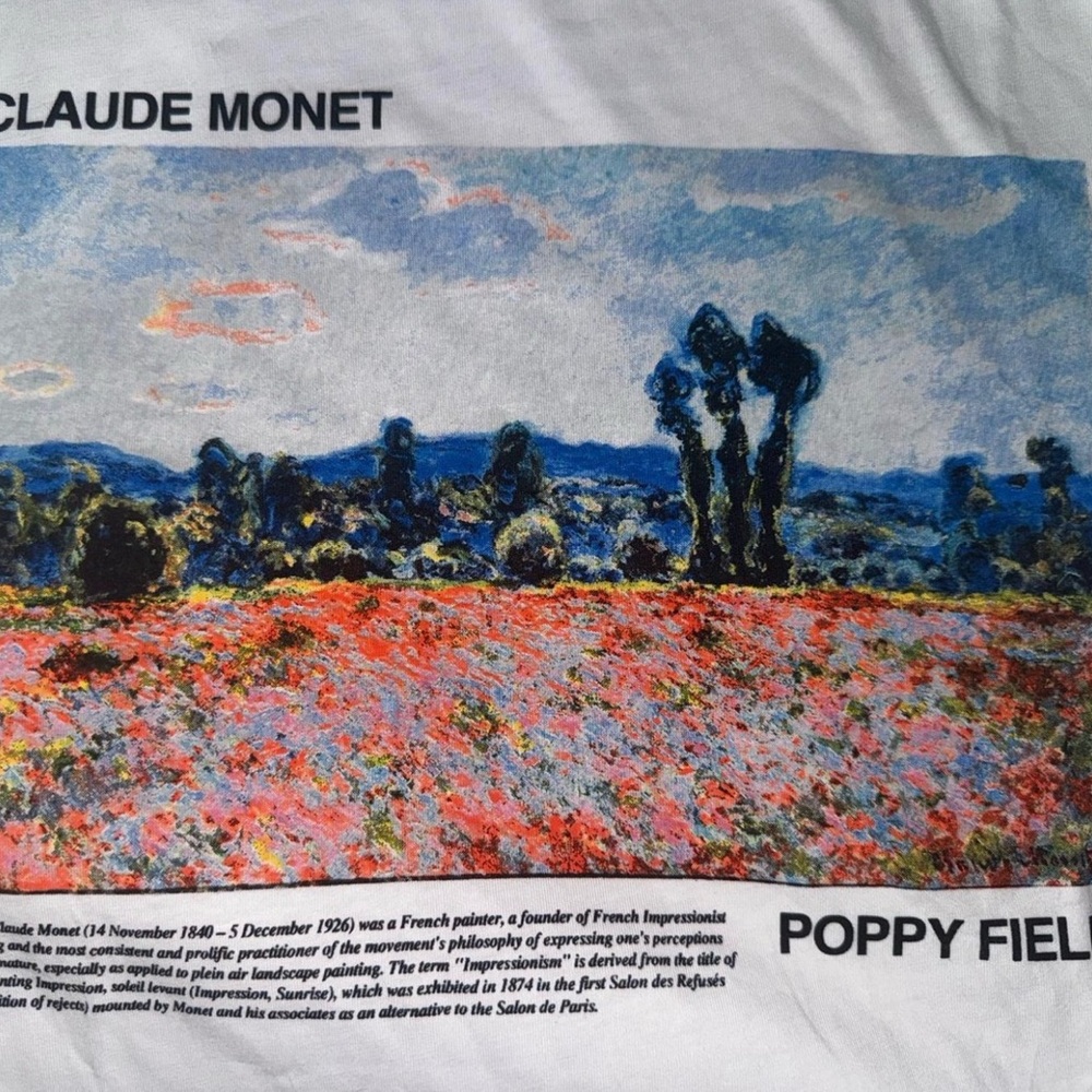 Claude Monet Poppy Field Graphic T-Shirt